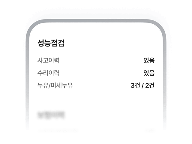 성능점검 리포트 화면